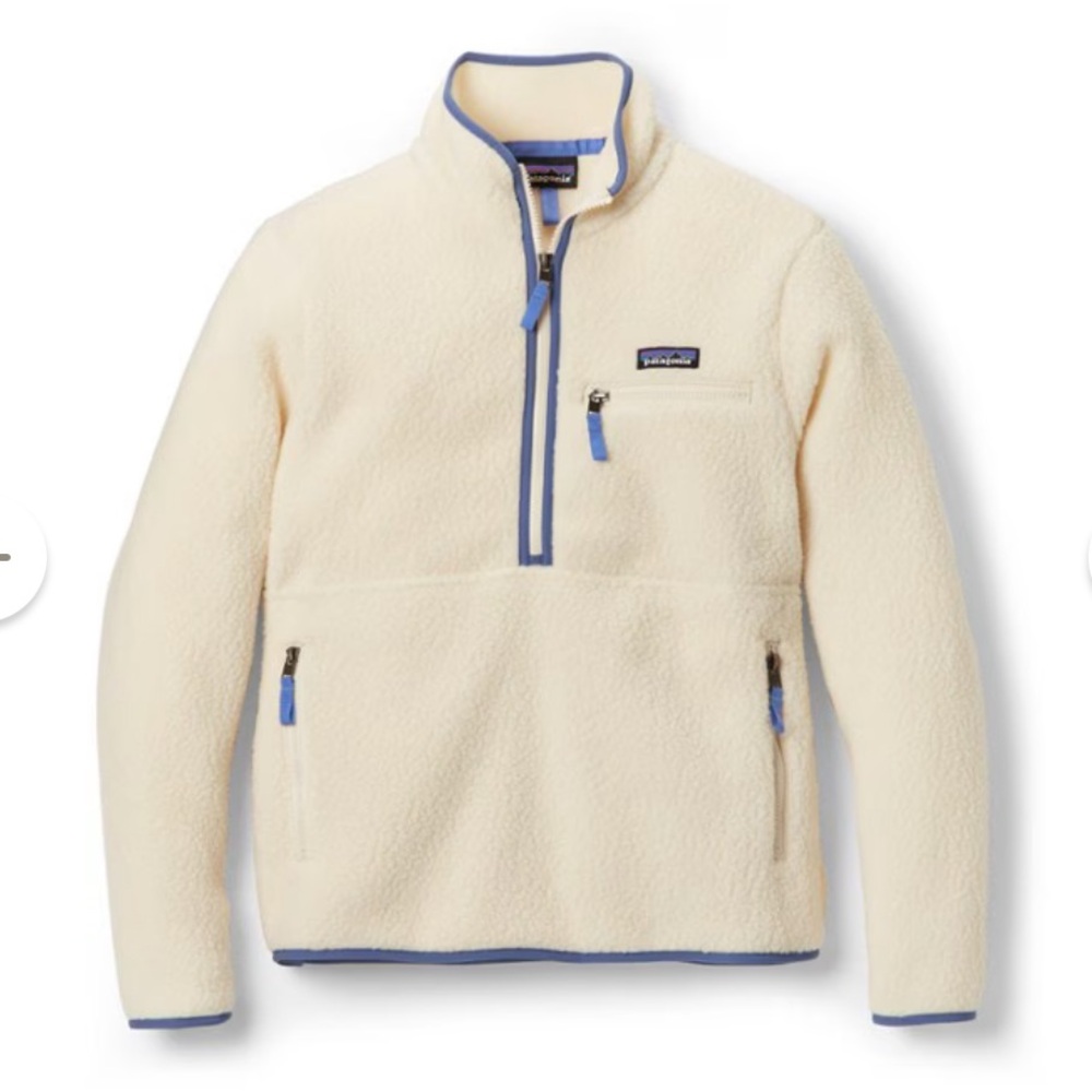 Patagonia Retro Pile Marsupial Fleece Pullover - Women's Medium Natural Cream